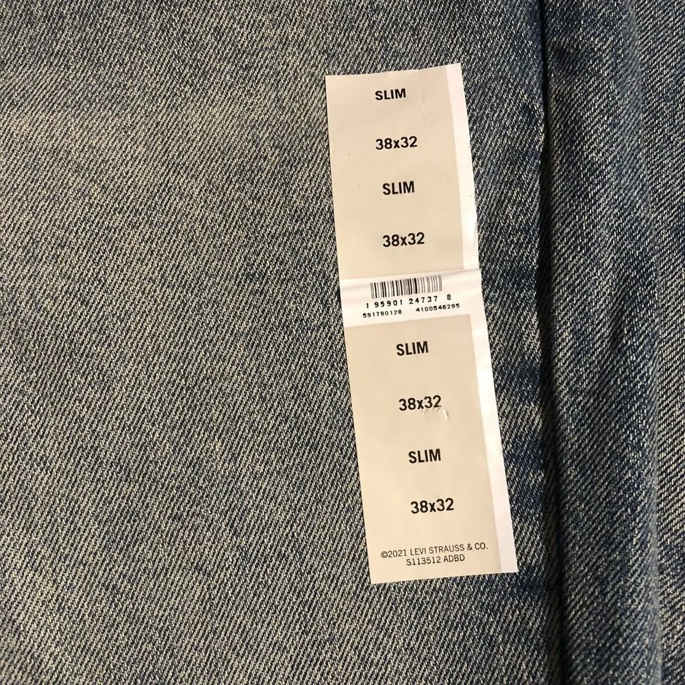 Signature by Levi Strauss Slim Fit Denim Jeans Mens Size 38X30 - Picture 12 of 14